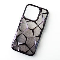 Силіконовий чохол THREE-DIMENSIONAL DIAMOND для телефону iPhone 15 Pro чорний
