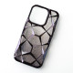 Силіконовий чохол THREE-DIMENSIONAL DIAMOND для телефону iPhone 15 Pro чорний