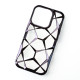 Силіконовий чохол THREE-DIMENSIONAL DIAMOND для телефону iPhone 15 Pro чорний