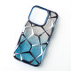 Силіконовий чохол THREE-DIMENSIONAL DIAMOND для телефону iPhone 14 Pro синій