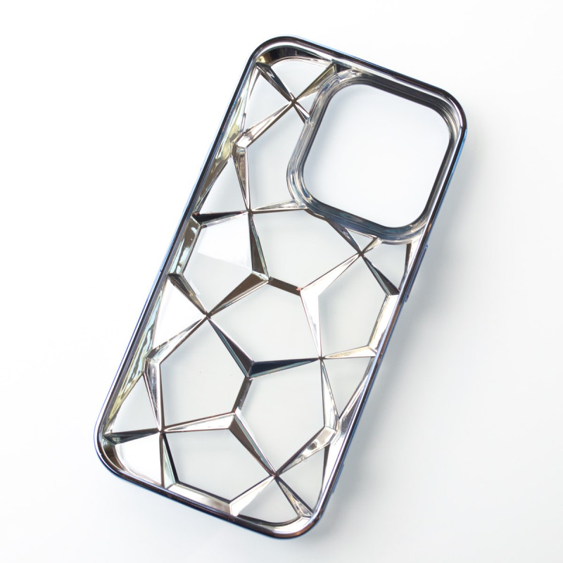 Силіконовий чохол THREE-DIMENSIONAL DIAMOND для телефону iPhone 14 Pro синій
