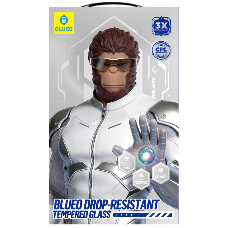 Защитное 2.5D стекло Blueo Drop-Resistant (35+ KG) для Apple iPhone 17 / 17 Pro / 16 Pro (6.3")