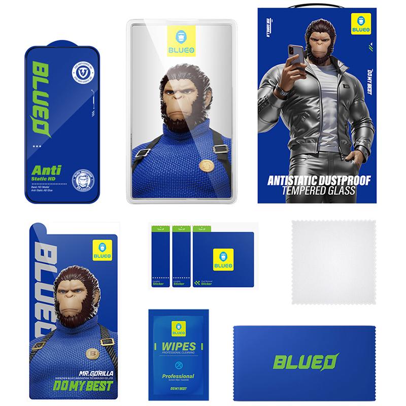 Уценка Защитное 2.5D стекло Blueo Full Cover HD для Apple iPhone 17 / 17 Pro / 16 Pro (6.3")