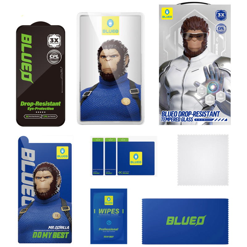 Защитное 2.5D стекло Blueo Drop-Resistant (35+ KG) для Apple iPhone 17 Pro Max / 16 Pro Max 6.9"