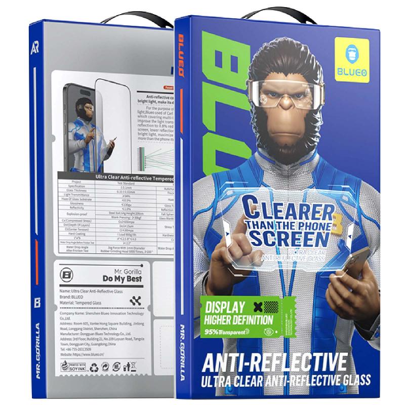 Защитное 2.5D стекло Blueo AR Anti-Reflective HD для Apple iPhone 17 Air (6.5")