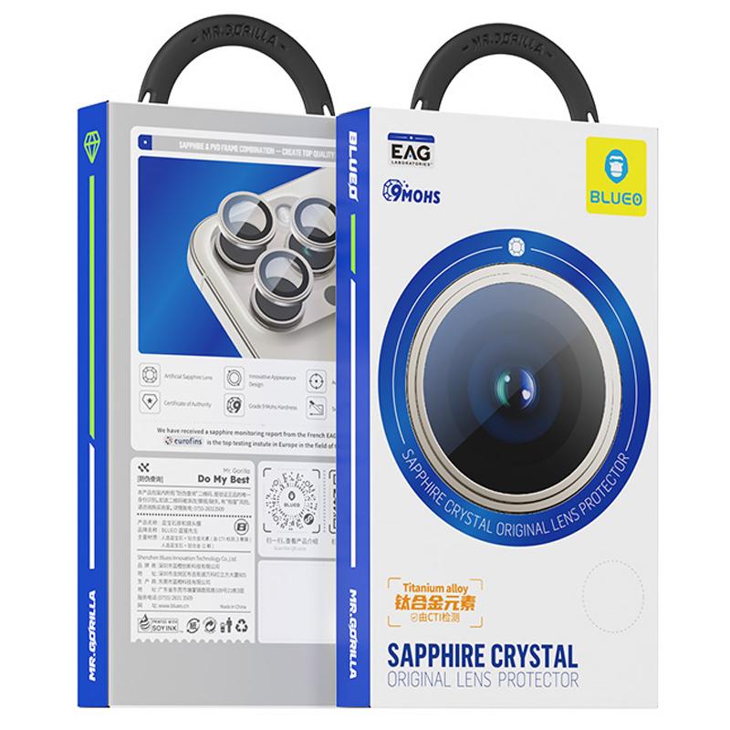 Защитное стекло BlueO Sapphire на камеру для Apple iPhone 17 Pro / 17 Pro Max