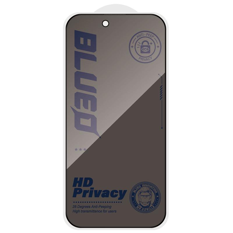 Уценка Защитное 2.5D стекло Blueo Full Cover Anti-Peep для Apple iPhone 17 Pro Max (6.9")