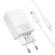 Уценка СЗУ Borofone BAS76A Source PD30W+QC3.0 (1USB-A/1C) + кабель Type-C to Lightning