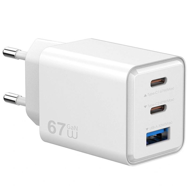 СЗУ WIWU G026 Cube PD67W+QC3.0 GaN (1USB-A/2C)
