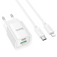 СЗУ Hoco C147A PD20W+QC3.0 (1USB-A/1C) + кабель Type-C to Lightning