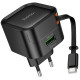 Уценка СЗУ Hoco C154A Changer With Retractable Cable Type-C PD20W+QC3.0 (1USB-C)