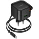 Уценка СЗУ Hoco C154A Changer With Retractable Cable Type-C PD20W+QC3.0 (1USB-C)