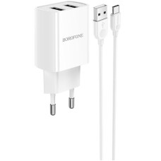 СЗУ Borofone BA53A Powerway (2USB/2.1A) + Type-C