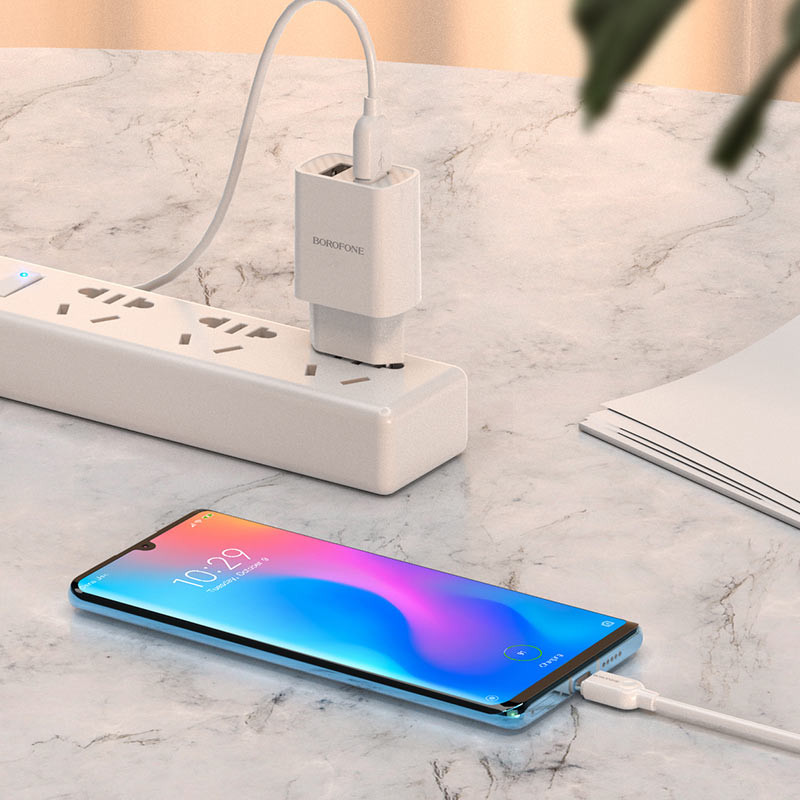 СЗУ Borofone BA53A Powerway (2USB/2.1A) + Type-C