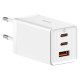 СЗУ Baseus GaN5 Pro 65W 2Type-C+USB 100W EU (CCGP12020)