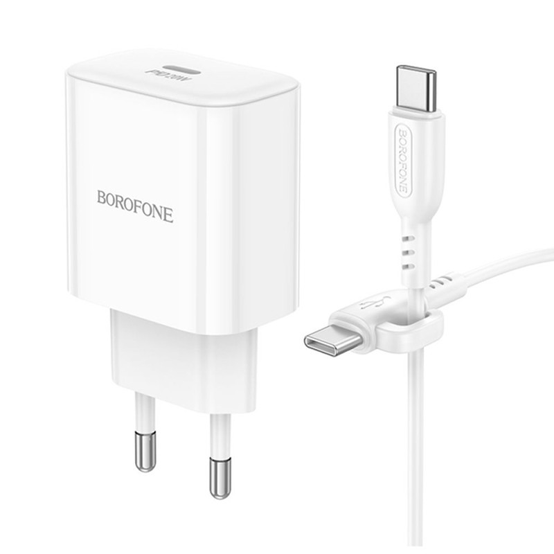 СЗУ Borofone BA81A PD20W (1USB-C) + кабель Type-C to Type-C