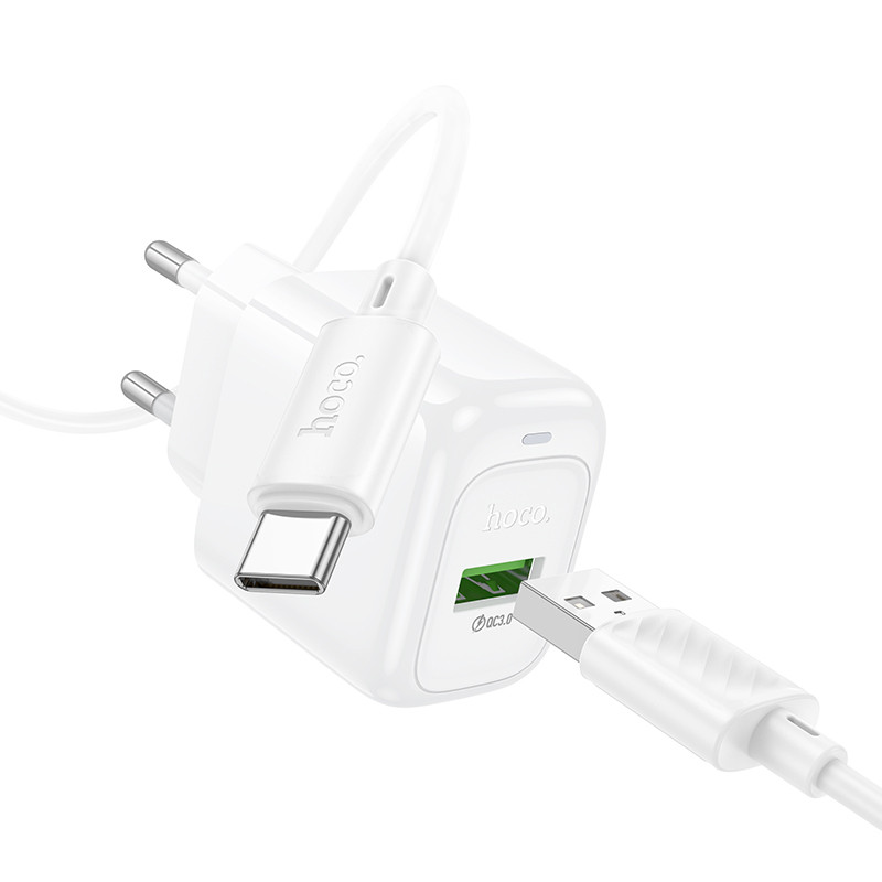 СЗУ Hoco CS52A Surplus QC3.0 (1USB-A) + кабель USB to Type-C