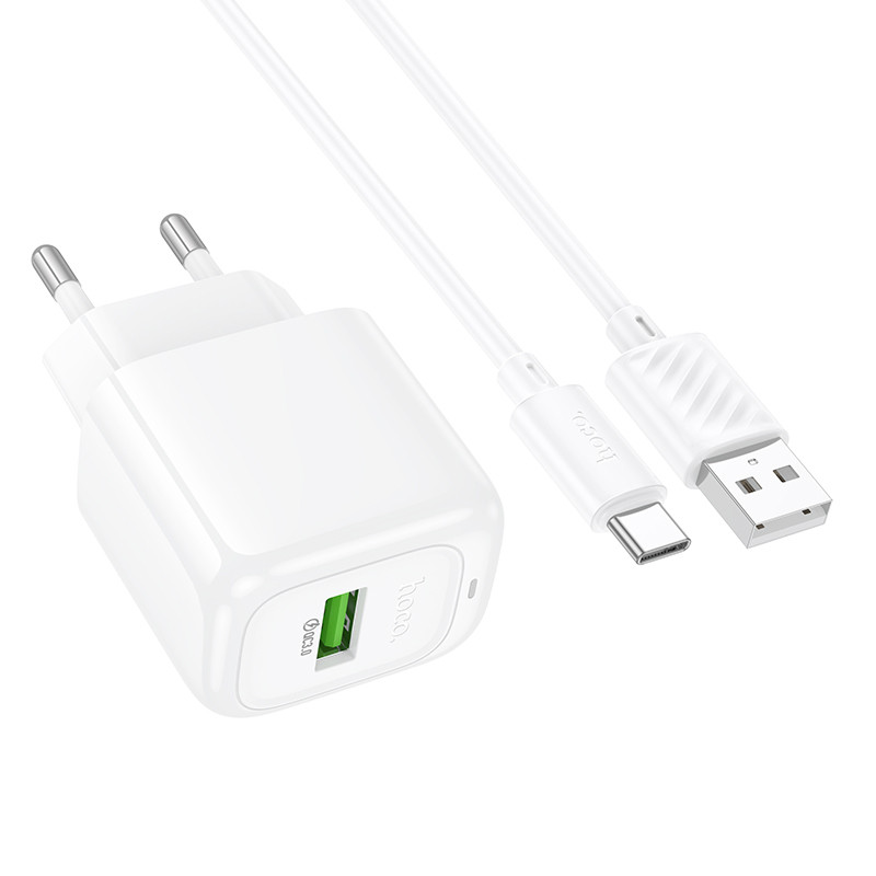 СЗУ Hoco CS52A Surplus QC3.0 (1USB-A) + кабель USB to Type-C
