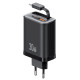 СЗУ Usams US-CC296 GaN With Retractable Type-C Cable Xiang Ser. 30W (1USB-A/1C)