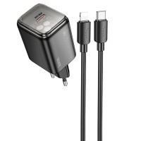 Уценка СЗУ Hoco N54 Monsoon PD45W (1USB-C) + кабель Type-C to Lightning