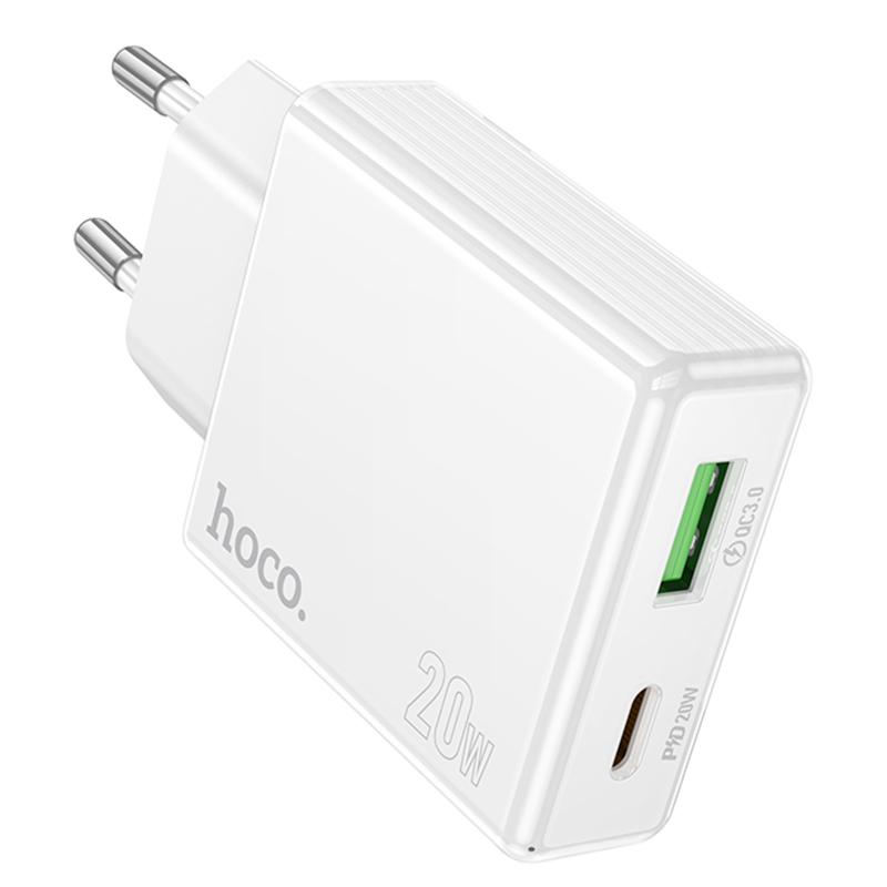 СЗУ Hoco C142A Direct PD20W+QC3.0 (1USB-A/1C)