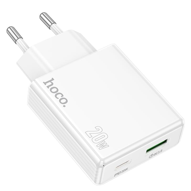 СЗУ Hoco C142A Direct PD20W+QC3.0 (1USB-A/1C)