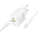 СЗУ Borofone BN29 Fuente PD30W+QC3.0 (1USB-A/1C) + кабель Type-C to Lightning