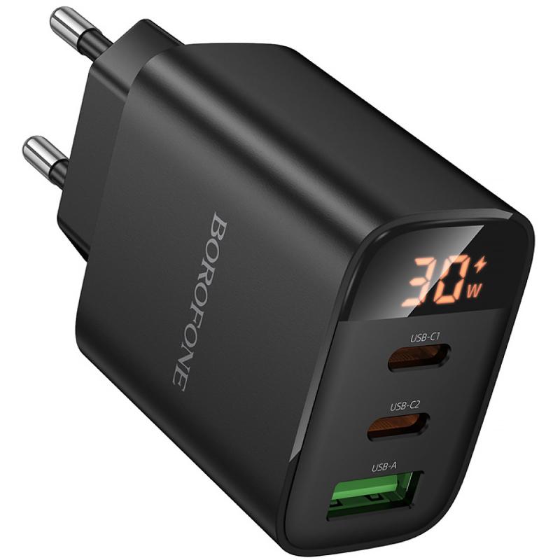 СЗУ Borofone BA98A Ilustre with digital display PD30W (1USB-A/2C)