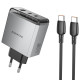 Уценка СЗУ Borofone BN22 Lena PD65W (1USB-A/2C) + кабель Type-C to Type-C