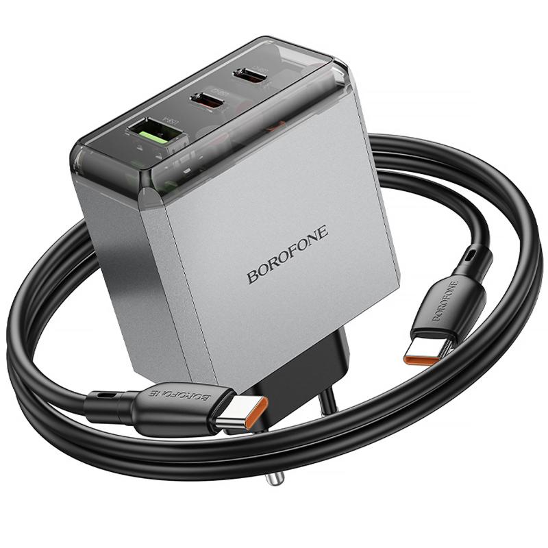 Уценка СЗУ Borofone BN22 Lena PD65W (1USB-A/2C) + кабель Type-C to Type-C