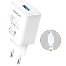 СЗУ Amaya M3 2.4A (1USB-A) + кабель USB to MicroUSB