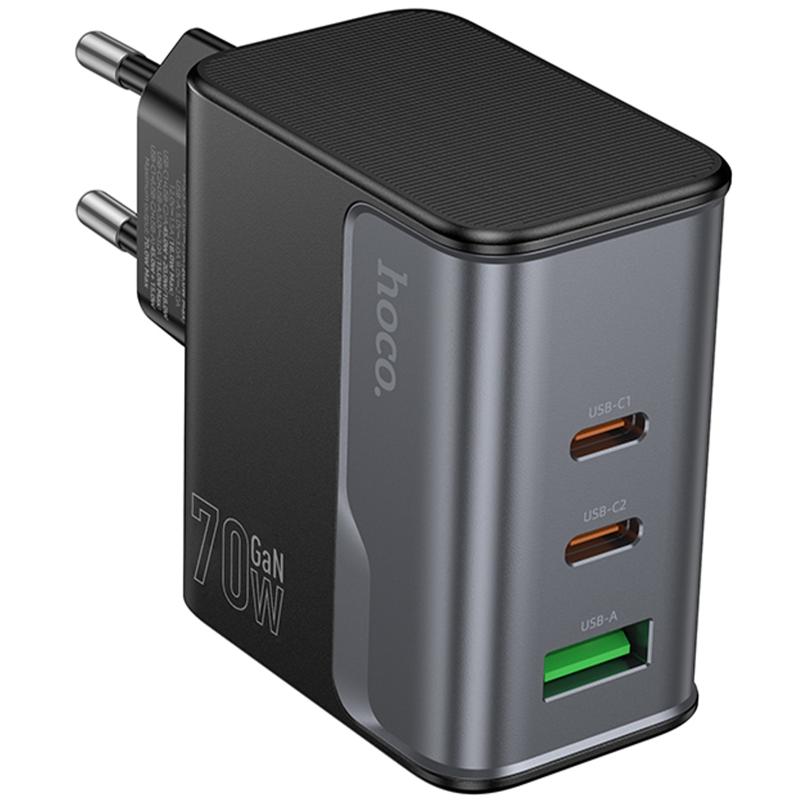 СЗУ Hoco CS75A Star Speed PD70W+QC3.0 (1USB-A/2C)