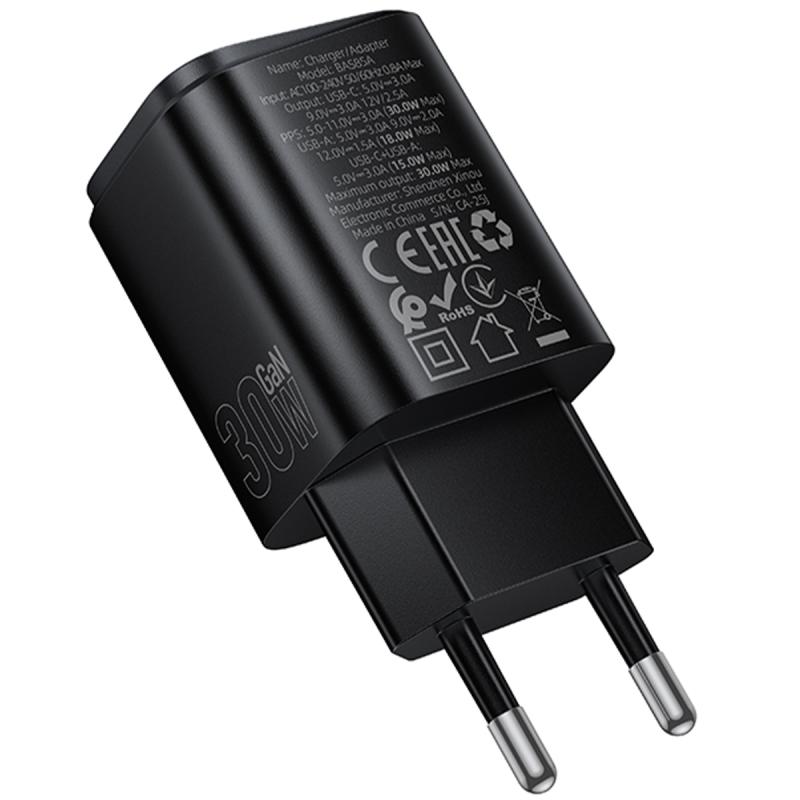 СЗУ Borofone BAS85A Star PD30W+QC3.0 (1USB-A/1C)