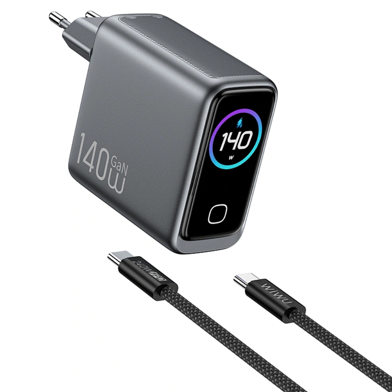 СЗУ WIWU CHG200 Voyager PD140W+QC3.0 (1USB-A/3C) + кабель Type-C to Type-C