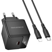 СЗУ Borofone BN18 Intenso PD20W (1USB-C) + кабель Type-C to Lightning