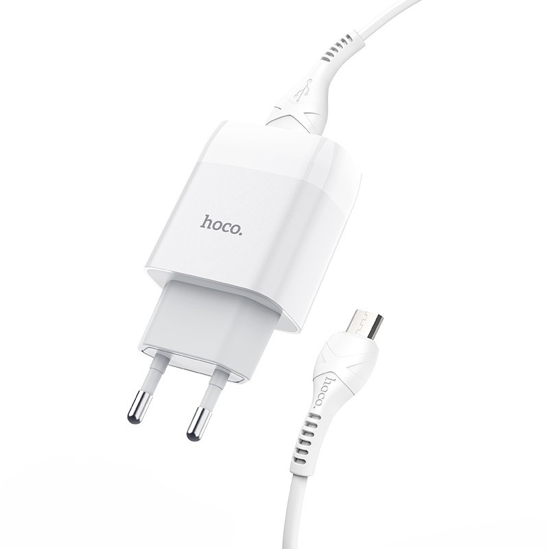 СЗУ Hoco C73A Glorious 2.4A (2USB-A) + кабель USB to MicroUSB