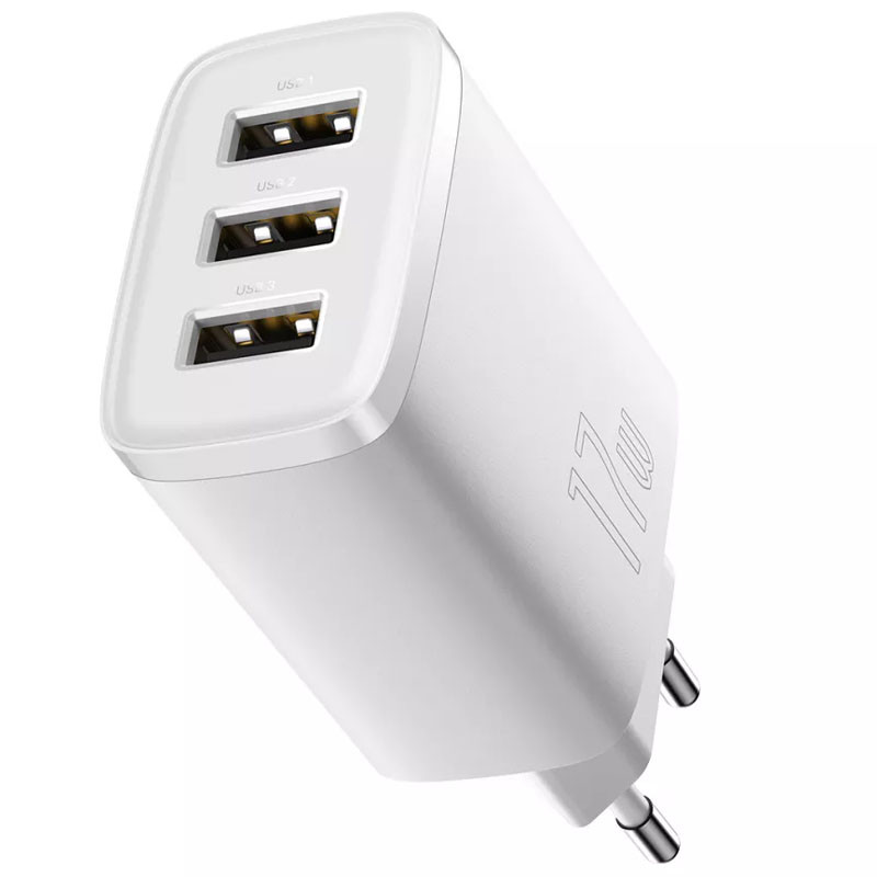 СЗУ Baseus Compact 17W (3USB-A) (CCXJ02)
