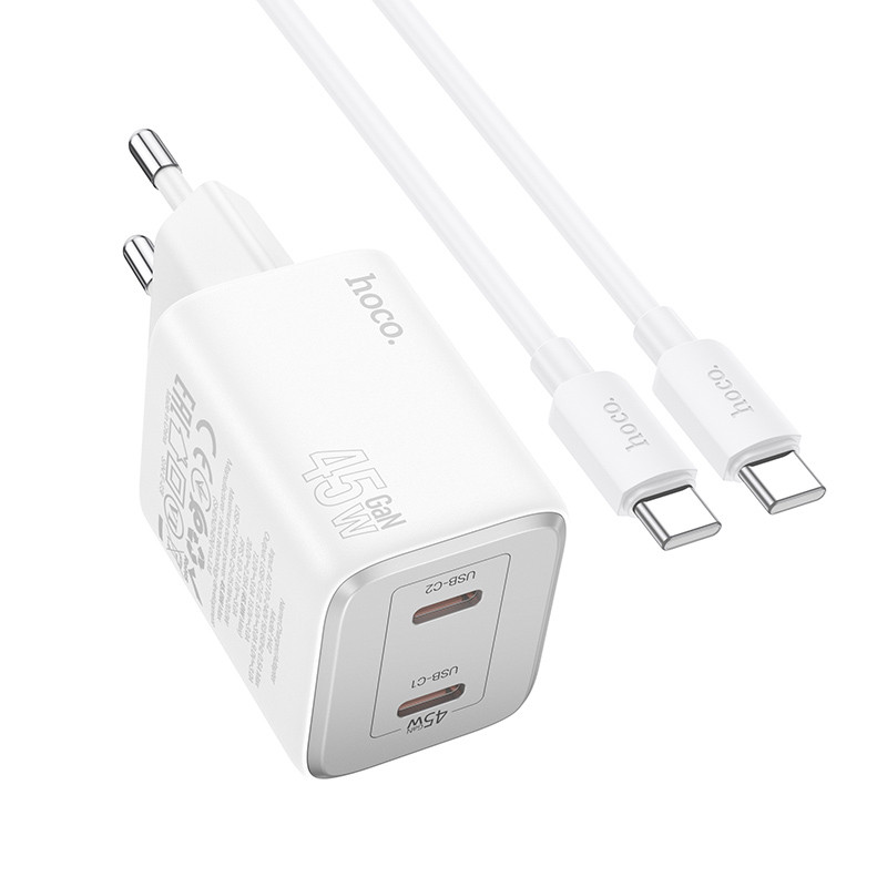 СЗУ Hoco N42 Elogiado 2C PD45W + Type to Type-C