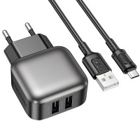 СЗУ Borofone BAS52A Absolute QC3.0 (1USB-A) + кабель USB to MicroUSB