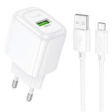 СЗУ Hoco CS52A Surplus QC3.0 (1USB-A) + кабель USB to MicroUSB