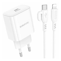СЗУ Borofone BA81A PD20W (1USB-C) + кабель Type-C to Lightning