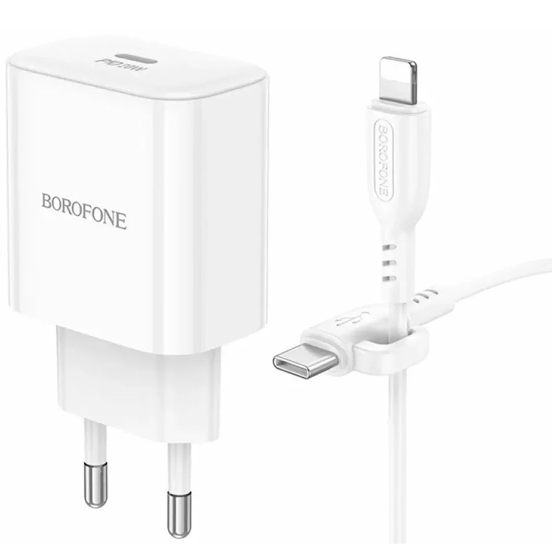 СЗУ Borofone BA81A PD20W (1USB-C) + кабель Type-C to Lightning