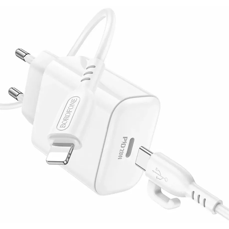 СЗУ Borofone BA81A PD20W (1USB-C) + кабель Type-C to Lightning