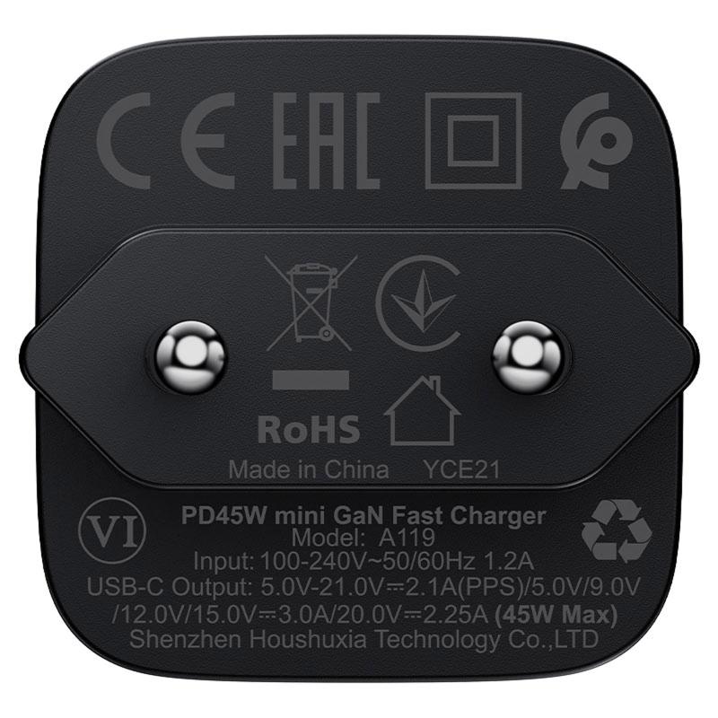 СЗУ Acefast A119 PD45W GaN (1USB-C)