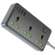 Удлинитель Borofone BAC2 Leya (3USB-A/1C/3xSocket) (1.5m)