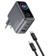 СЗУ WIWU CHG300 Voyager PD100W+QC3.0 (1USB-A/2C) + кабель Type-C to Type-C