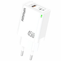 Уценка СЗУ Amaya E45D PD45W+QC3.0 GaN (1USB-A/1C)