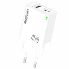 Уценка СЗУ Amaya E45D PD45W+QC3.0 GaN (1USB-A/1C)