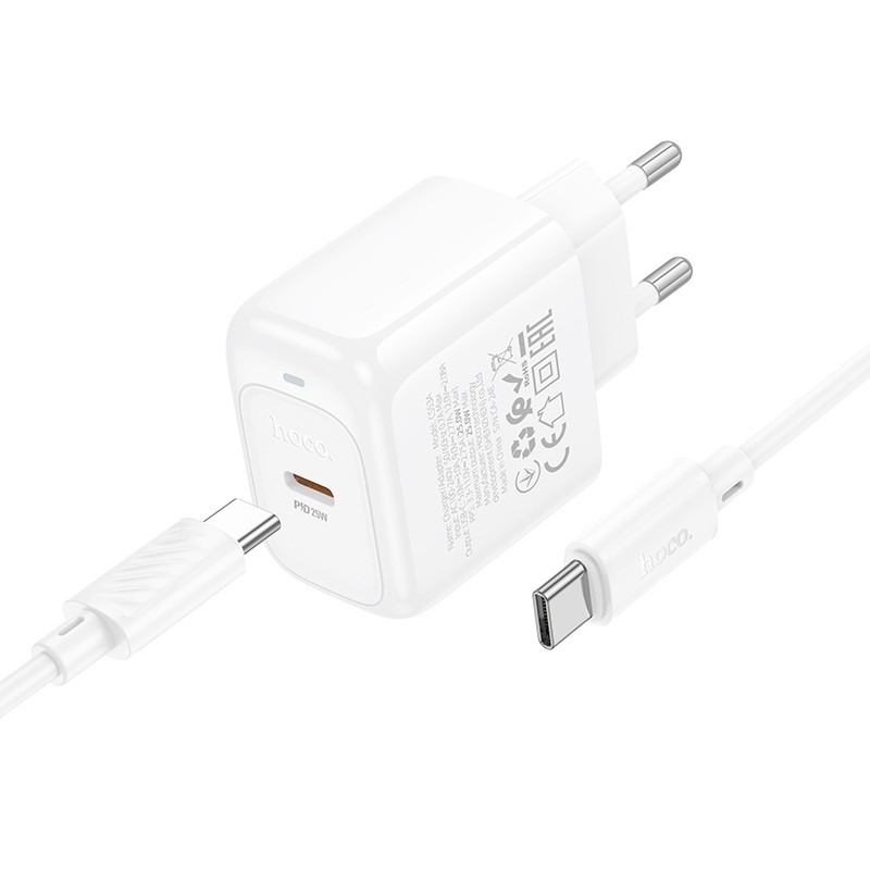 СЗУ Hoco CS53A Surplus PD25W (1USB-C) + кабель Type-C to Type-C