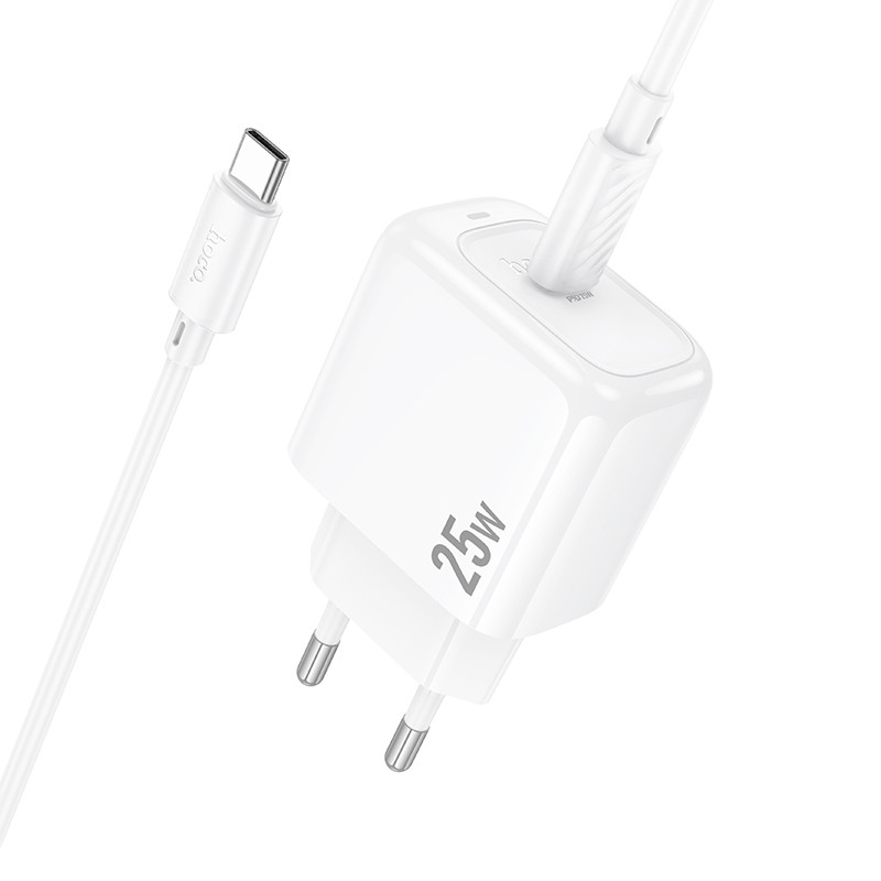СЗУ Hoco CS53A Surplus PD25W (1USB-C) + кабель Type-C to Type-C